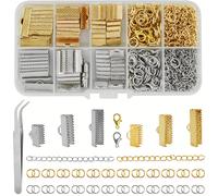 TEMU Kit de Pulsera de Cinta DIY de 373 Piezas con Cadena de Extensión de Enrollado para Hacer Joyería