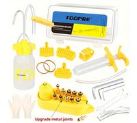 TEMU Kit De Purga De Aceite Para Frenos De Disco Hidráulicos De Bicicleta TOOPRE, Herramienta De Reparación De Kit De Purga De Frenos De Carretera MTB Para Shimano Magura Tektro Sram