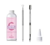TEMU Kit de Quita Esmalte en Gel, 100ml/3.3oz - el Esmalte en Gel Eficientemente y Fácilmente en con Raspador y Empujador de Cutículas - Sin