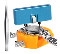 TEMU Kit de Reemplazo de Batería para Reloj de 3 Piezas con Abrecajones de Acero Inoxidable, Pinzas de Precisión y Soporte - Manual, Sin Batería, Ideal para de Relojes DIY