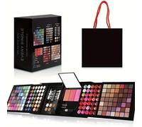 TEMU Kit de regalo de maquillaje todo en uno, con 119 colores de de ojos, 35 de de labios, 3 , 14 correctores, 6 polvos de , 4 pinceles, 6 barras y 1 espejo, paleta de maquillaje de 177 colores.