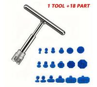 TEMU Kit de Reparación de Abolladuras para Coche de T de Aluminio con 18 , Herramienta Manual sin Pintura para Carrocería y Pequeñas Abolladuras por