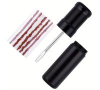 TEMU Kit de reparación de neumáticos de bicicleta sin cámara, arregla un pinchazo o un neumático desinflado, incluye un estuche de almacenamiento, herramienta de tapón con tapones, 5 tiras de tocino