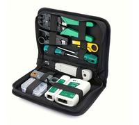 TEMU Kit de Reparación de Redes Profesional: Probador de LAN RJ45 Portátil, Alicates de Crimpado y Localizador de Cables con Silicona/Cobre/Acero Duradero - Bolsa de Transporte