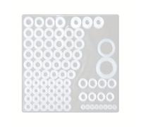 TEMU Kit de reparación de silicona de 79 piezas - Juego de juntas tóricas de sección redonda, junta para medidor de agua y sellador de tuberías para de cocina/baño/inodoro