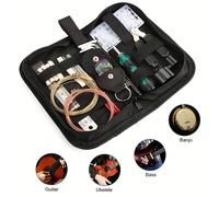 TEMU Kit de Reparación para Guitarra de 37 Piezas con Enrollador de Cuerdas, Llave de , Lima, Cortador y Regla Medidora - Juego Portátil de