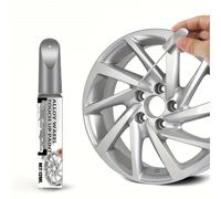 TEMU Kit de reparación universal para llantas de aleación - para llantas plateadas, juego de pintura de para arañazos y daños en la acera de las llantas del coche, pluma, relleno y pulimento