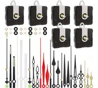 TEMU Kit de reparación y reemplazo de 54 piezas de movimiento de reloj, 6 movimientos de reloj de cuarzo, de reloj con 24 manos, para reparación de relojes de pared y decoración única de pared DIY