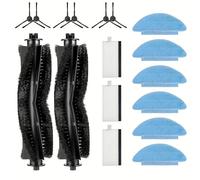 TEMU Kit de repuesto de 2 cepillos , 6 cepillos , 3 filtros y 6 paños para limpiadores de alfombras Tikom , L8000, Lubluelu SL60D, Laresar L6 Honiture Q6 SE (plástico, batería no incluida)
