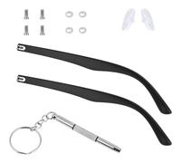 TEMU Kit de repuesto para gafas elegantes de hombre, con elegantes palos negros TR90, completo con tornillos, arandelas, destornilladores y almohadillas na.