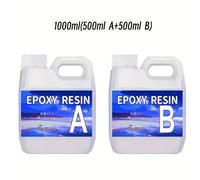 TEMU Kit de Resina Epoxi 1000/500/300ml - Transparente , Sin , Sin Amarilleo, Autonivelante, Secado Rápido, , Durabilidad, Proporción de 1:1 para , Manualidades, Madera y Moldes de Resina