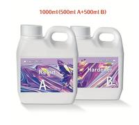 TEMU Kit de resina epoxi AB transparente y de 1000 ml/33.82 oz, resina de fundición sin no amarillea para manualidades, de joyas, proyectos y moldes decorativos
