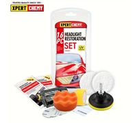 TEMU Kit de Restauración y Protección Automática para Faros, Uso en Lentes de Plástico, Luces Delanteras, Trasluzes, Luces Antiniebla y Más, Discos de Lijado