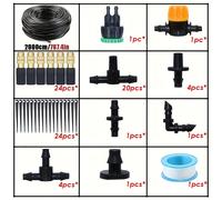 TEMU Kit de Riego Automático por Goteo para Césped, Macetas y Invernaderos con Boquillas de Niebla de Latón - 4/7mm, de Automático para Plantas en e Invernaderos