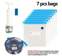 TEMU Kit de secado y almacenamiento de filamento para impresión 3D con bolsas de al vacío, bomba de aire y clips de , diseño de secado a presión con cremallera para roturas de hilo, y líneas de capas