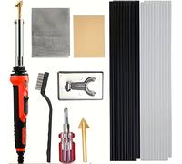 TEMU Kit De Soldadura De Plástico Con Control De De 100W, Pistola De Soldadura De PVC, Herramienta De Reparación De Parachoques De Coche, Soldador De Plástico De Calentamiento Rápido