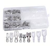 TEMU Kit de Terminales de Crimpado Rápido /Hembra 360pcs con Aislante para DIY, Tamaños 2.8/4.8/6.3mm