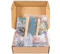 TEMU Kit Electrónico de 1900 Piezas: Resistencias, LED, Transistores y Más - Surtido Completo de Componentes DIY con Organizadora, Condensador, Resistencia, , Placa PCB
