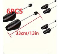 TEMU Kit para el Cuidado de Zapatos 6 piezas/3 : Árboles de Zapato de Plástico Negros para Hombre - Mantén , Previene las Arrugas, un