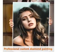 TEMU Kit Personalizado con Diamantes 5D - Pintura de Diamante Completa para Adultos - Decoración DIY - Obra Redonda