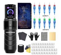 TEMU Kit Profesional de sin varillas POSEIDON con 10 Cartuchos de , Batería de 2300mAh, Máquina de - Juego Completo para Entusiastas del