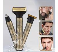 TEMU Kit profesional para el cuidado del cabello para hombres: recorta, afeita y con un afeitadora eléctrica inalámbrica!