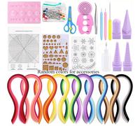 TEMU Kits Completos de Papel para Quilling, 45 Colores y 900 Tiras de Papel con Herramientas Necesarias para Principiantes, Quilladores Avanzados, Juego de Artesanía Manual