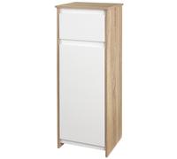 TEMU kleankin Armario para Baño Mueble Auxiliar de Madera con Cajón y Armario con 2 Estantes para Salón Dormitorio Cocina 32, 6x30x90 cm y