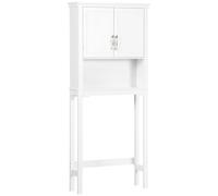 TEMU kleankin Mueble sobre Inodoro Armario para Lavadora con Balda Ajustable Interior y 1 Estante de Almacenaje para Baño WC Carga 30 kg Antivuelco 71x20, 5x165 cm