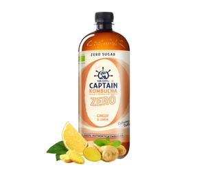 TEMU Kombucha Zero BIO 1L | Bebida Fermentada Natural con Cultivos Vivos | Refresco Funcional Bajo en Calorías | Captain Kombucha