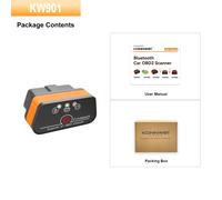 TEMU KONNWEI KW901 Escáner Inalámbrico | Herramienta de Diagnóstico de Coche para iOS/, Códigos de Error, Prueba de Rendimiento, Aplicable al 99% de , Sin Batería