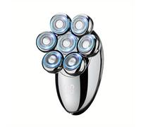 TEMU La Afeitadora Eléctrica para Cabeza: Recortadora Inalámbrica Recargable para Hombres, Afeitadora para Cabeza /Húmeda, con Cuchillas Rotativas, Tijeras, Recortador de Nariz, Cepillo y Masajeador