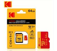 TEMU La tarjeta Kodak U3 de velocidad con adaptadores SD 32G, 64G y 256G. UHS-I un relación calidad-precio, ideal para almacenamiento en móviles, cámaras, action cameras y en coches (4K/120fps)