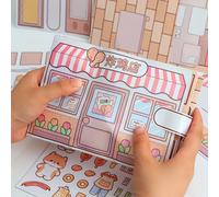 TEMU La tienda de libros silenciosos hechos a como regalo, sin recortar.