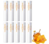 TEMU labial de miel 6/10 piezas, contiene E y escualano vegetal, hidrata para una hidratación duradera, tiene una que se absorbe fácilmente y hidratados y brillantes