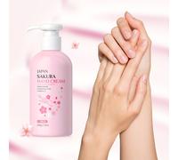 TEMU LAIKOU Crema de Manos Sakura 200g, Hidratación Profunda, con , Niacinamida, Fórmula , Adecuada para Piel y