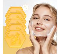 TEMU LAIKOU Jabón Artesanal de Miel 20g*5pcs, con , Limpieza de Gnetle para Cuerpo y Rostro, Portátil para Viajes, Kit de para