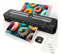 TEMU Laminadora A3, Máquina Multifunción de Laminado y Corte, Herramienta de Esquinas Redondeadas y Hojas de Fundas de Laminado A3/A4/A5/A6, Estándar UE