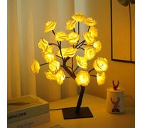 TEMU Lámpara de Árbol de Rosas LED con USB de Shenzhi Nocturna para Hogar, Decoración de Escritorio, Mesita de Noche, Operación USB (No Incluido)