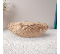 TEMU Lámpara de bambú vintage: Estilo jaula redonda a , diseño art déco, incluyen accesorios