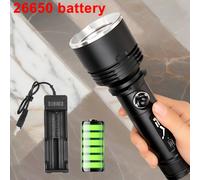 TEMU Lámpara de buceo 2025, nueva, 4999 , lámparas LED recargables, luces de buceo, lámpara profesional sumergible XHP90, super , lámpara impermeable, utiliza batería 26650, para buceo y trabajo al .