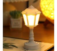 TEMU Lámpara de escritorio LED retro - Diseño de farolas miniatura, luz nocturna para decoración del hogar en el dormitorio