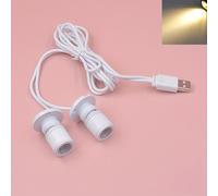 TEMU Lámpara de Escritorio LED USB Cabeza con Brazos Flexibles y Cable USB - Ideal para Oficina, Acuario, Estantería o Techo (No Compatible solo con Puertos USB)