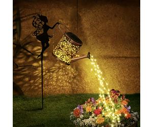 TEMU Lámpara de Jardín Solar con de Copos Metálicos, Ideal para Decoración Navideña o Patio. Estuche Festivo Versátil para las 4 Temporadas