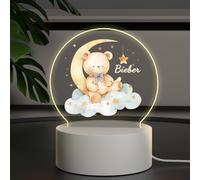 TEMU Lámpara de noche personalizada con oso, a medida, 5 diseños acrílicos del osito luz y USB. Ideal para Navidad decoración hogar regalo escritorio Diseño imaginativo LED en Acrilico