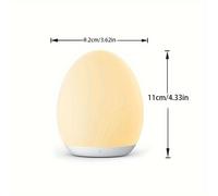 TEMU Lámpara de noche RGB que cambian y se atenúan | Lámpara de noche táctil con temporizador de 1 hora, recargable, alimentada, luces LED, sin