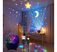 TEMU Lámpara de Proyección de Estrella con , Ideal para Dormitorio, Sala de Juegos y como Luz de Noche - Tema de Fantasía, Instalación de Escritorio, No Requiere Baterías, para 11 Días Festivos