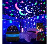 TEMU Lámpara de Proyección de Estrella y Luna, Proyector de Cielo Estrellado Giratorio, Luz Nocturna , Lámpara de para Dormitorio