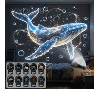 TEMU Lámpara de Proyección Decorativa USB Marina de Sueño, Luz Nocturna LED Portátil, Diseños Multi-Patron: Ballena, Marina, Pez Espía, , , Medusa, , de Mar, Adecuada para Dormitorio, Sala de Juegos