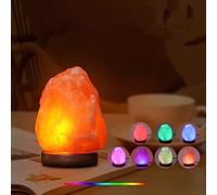 TEMU Lámpara de sal de Jiuzhairemountain, decoración y creativa para el dormitorio, lámpara de sal USB con luces LED , regalo de , lámpara de sal de cristal natural que , luz nocturna a .